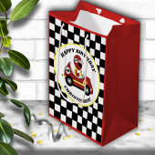 Race auto thema verjaardagsfeestje gepersonaliseer medium cadeauzakje