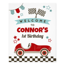 Race auto thema welkomstbord