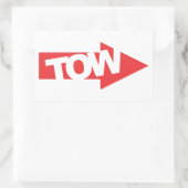 Race auto Tow Decal Rechthoekige Sticker (Tas)