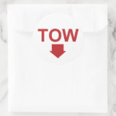 Race auto "TOW" Sticker Set met Pijl, Wit (Tas)