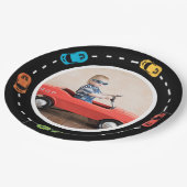 Race Auto Twee Fast Boys Verjaardag Fotopapier Bor Papieren Bordje (Gekanteld)