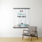 Race auto twee snelle verjaardag achtergrond wandkleed (In situ)