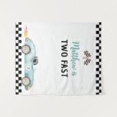 Race auto twee snelle verjaardag achtergrond wandkleed (Voorkant (horizontaal))