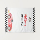 Race auto twee snelle verjaardag achtergrond wandkleed (Voorkant (horizontaal))