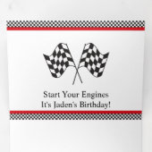 Race auto verjaardag, 10e verjaardag uitnodiging (Binnenzijde eerst)