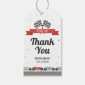 Race Auto Verjaardag Favor Tag Cadeaulabel (Voorkant)