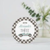 Race auto verjaardag oplader bord insert Kaart (Staand voorkant)