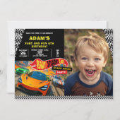 Race Auto Verjaardag Party Fun Kaart (Voorkant)