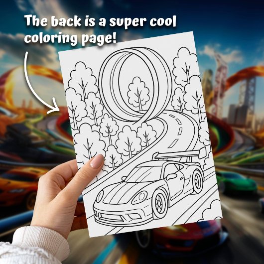 Race Auto Verjaardag Party Fun Kaart