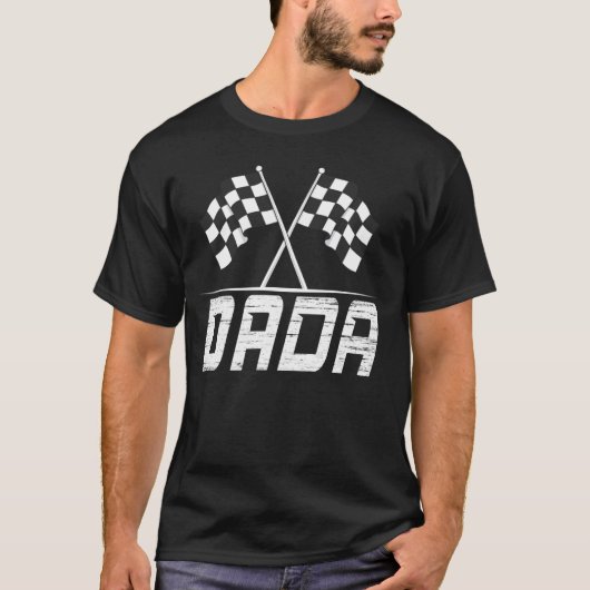Race Auto Verjaardag Party Racing Familie Dada Pit T-shirt (Voorkant)
