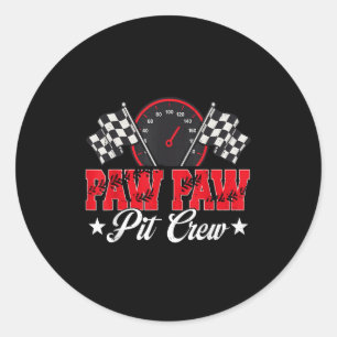 Race Auto Verjaardag Party Racing Familie Paw Paw Ronde Sticker