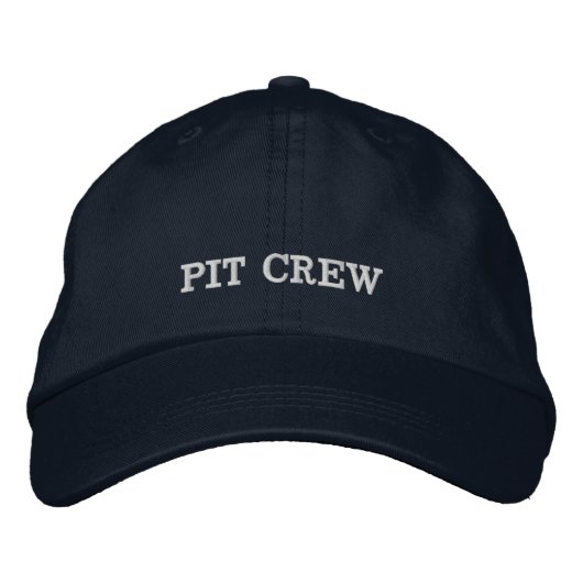 Race auto verjaardag Pit Crew Geborduurde Pet (Voorkant)