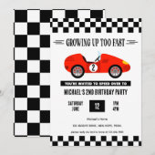 Race auto Verjaardag, Racing auto  Kaart (Voorkant / Achterkant)