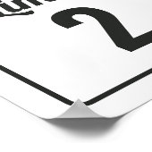 Race Auto Verjaardag Snelheidslimiet Bord Poster (Hoek)