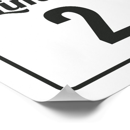 Race Auto Verjaardag snelheidslimiet teken Poster (Hoek)