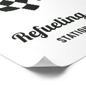 Race Auto Verjaardag Tanken Food Table Sign Poster (Hoek)