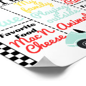 Race Auto Verjaardag Thema Milestone Grafiek Poste Poster (Hoek)