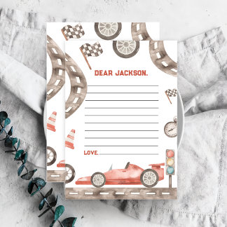 Race Auto Verjaardag Tijd Capsule Briefkaart