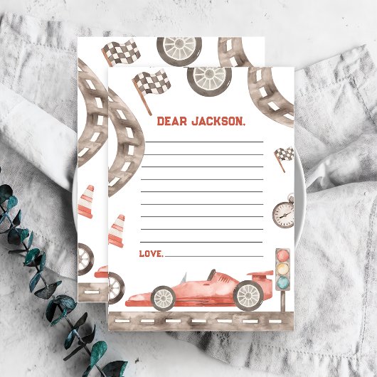 Race Auto Verjaardag Tijd Capsule Briefkaart