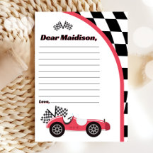 Race Auto Verjaardag Tijd Capsule Briefkaart