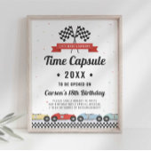 Race Auto Verjaardag Tijd Capsule Teken Poster