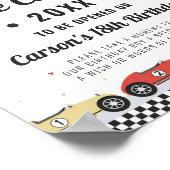 Race Auto Verjaardag Tijdcapsule Bord Poster (Hoek)