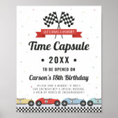 Race Auto Verjaardag Tijdcapsule Bord Poster (Voorkant)