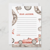 Race Auto Verjaardag Tijdcapsule Notitiekaart (Voorkant)