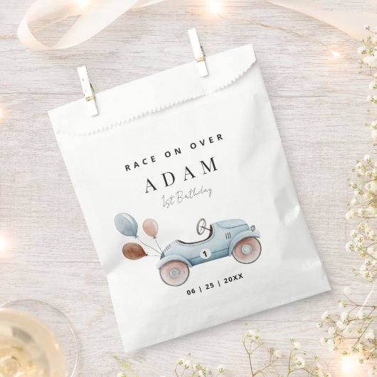 Race Auto Verjaardag Uitnodiging, Fast One Verjaar Bedankzakje (Geknipt)