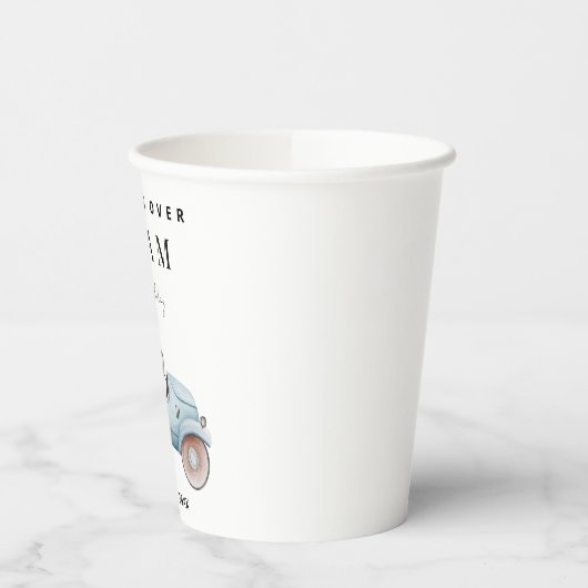 Race Auto Verjaardag Uitnodiging, Fast One Verjaar Papieren Bekers (Links)