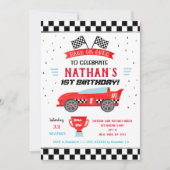 Race Auto Verjaardag Uitnodigingen (Voorkant)