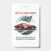 Race Auto Verjaardag VIP Pit Crew Pas Badge (Voorzijde)