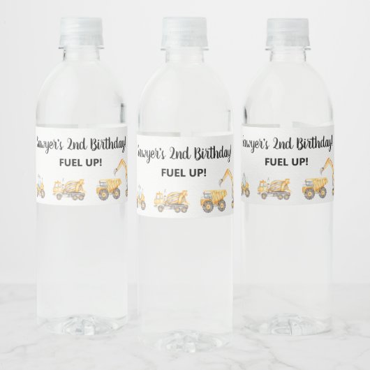 Race Auto Verjaardag Waterfles Etiket (Flessen)
