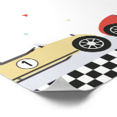 Race auto Verjaardag Welkomstbord Poster (Hoek)