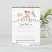 Race Auto Verjaardags Tijdcapsule Briefkaart (Staand voorkant)