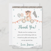 Race auto verjaardagsfeestje dank u kaart (Voorkant)