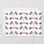  Race Auto Verjaardagsfeestje Fotouitnodiging Kaart (Achterkant)