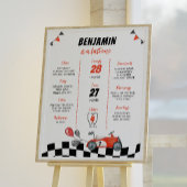  Race Auto Verjaardagsfeestje Milestone Poster