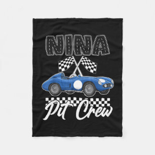 Race auto verjaardagsfeestje racen familie nina pi fleece deken