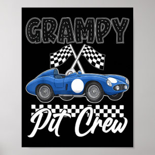 Race auto verjaardagsfeestje racende familie gramp poster