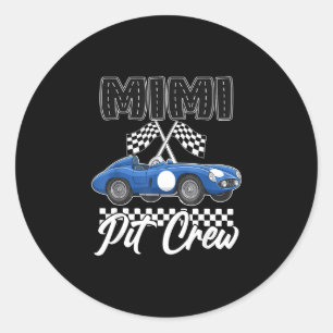 Race auto verjaardagsfeestje racende familie mimi ronde sticker