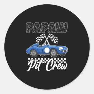 Race auto verjaardagsfeestje racende familie papaw ronde sticker