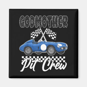 Race auto verjaardagsfeestje racing familie godmoe magneet