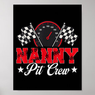 Race auto Verjaardagsfeestje Racing Familie Nanny Poster