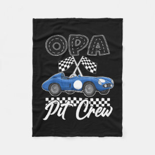 Race auto verjaardagsfeestje racing familie opa pi fleece deken