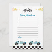 Race auto Verjaardagsfeesttijd Capsule Note Kaart (Voorkant)