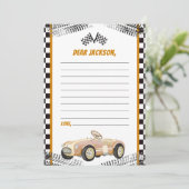 Race auto Verjaardagsfeesttijd Capsule Note Kaart (Staand voorkant)