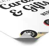 Race Auto Verjaardagskaarten en Geschenken Teken Poster (Hoek)
