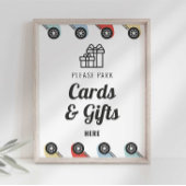 Race Auto Verjaardagskaarten en Geschenken Teken Poster