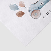 Race Auto Verjaardagsuitnodiging, Snel Eén Verjaar Tissuepapier (Detail)